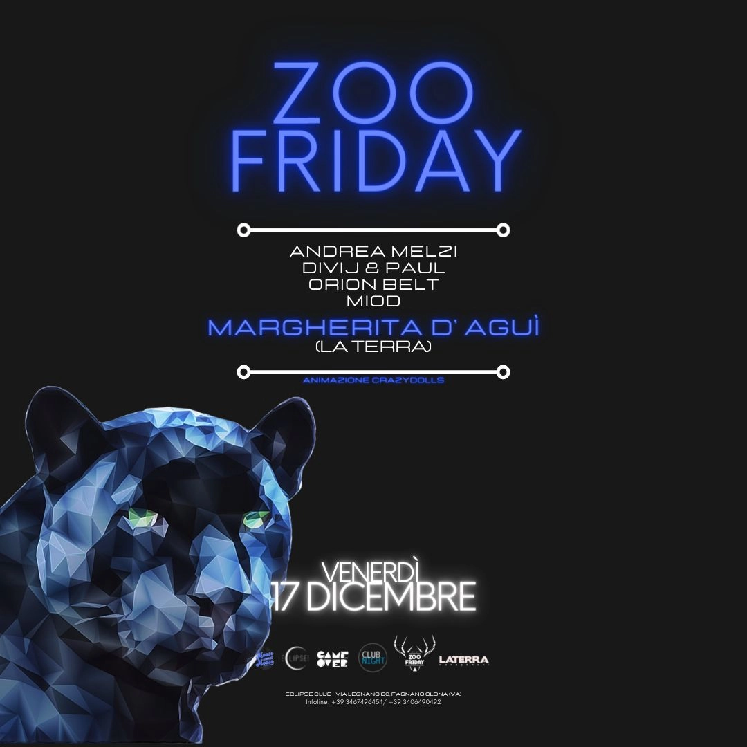 ZOO FRIDAY presenta : MARGHERITA Dâ€™AGUÃ