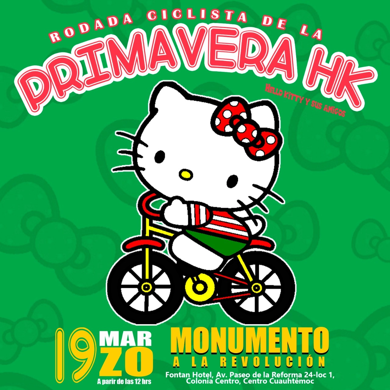 RODADA CICLISTA DE LA PRIMAVERA HELLO KITTY ( CUPO LIMITADO )