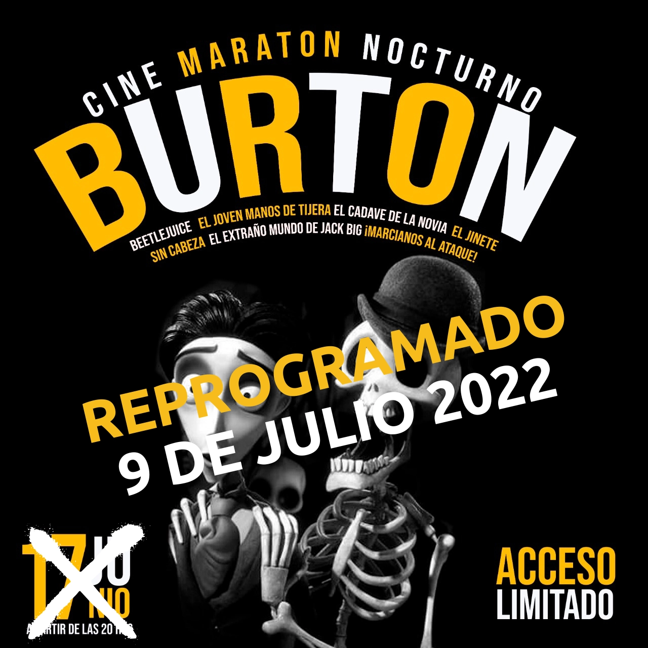 CINE MARATON NOCTURNO BURTON