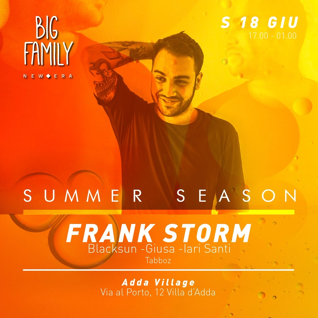 18.06 Big Family presenta Frank Storm - Adda Village