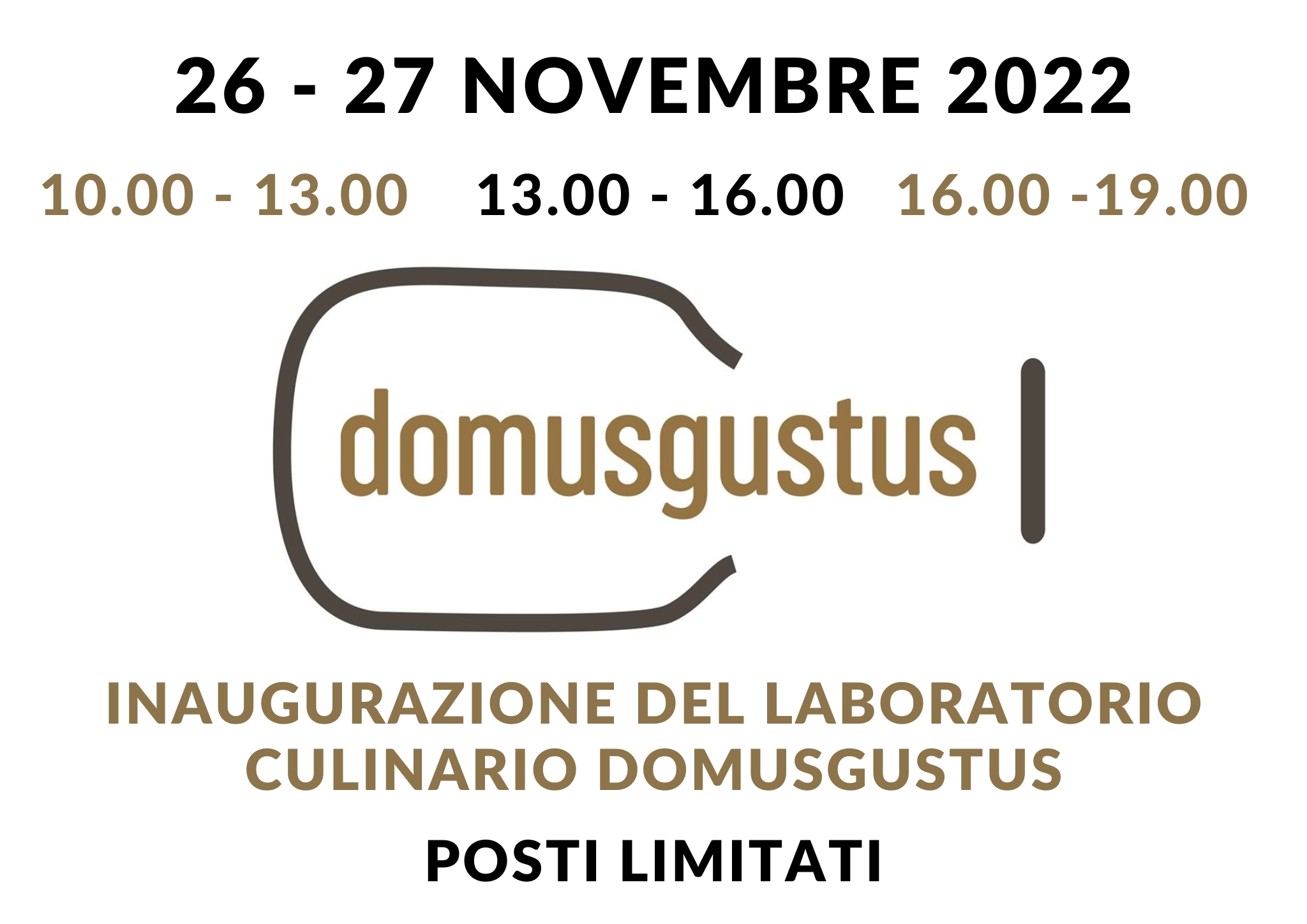 INAUGURAZIONE DEL LABORATORIO CULINARIO DOMUSGUSTUS