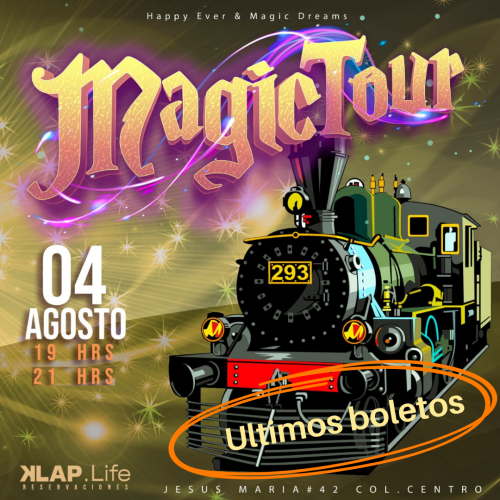 Magic Tour cena tematica con Bus - Angel de la Independencia - CDMX - 4 Agosto 2023