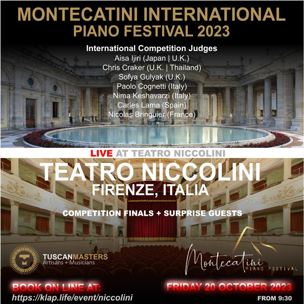 Tuscan Masters presents MONTECATINI INTERNATIONAL PIANO FESTIVAL at Teatro Niccolini