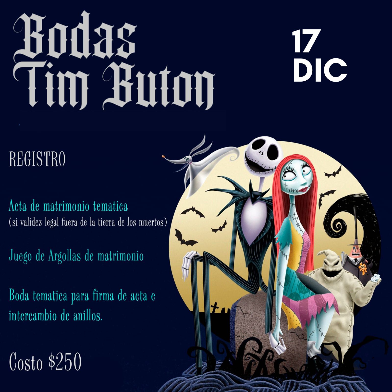 Bodas de Tim Burton en CDMX -17 Diciembre